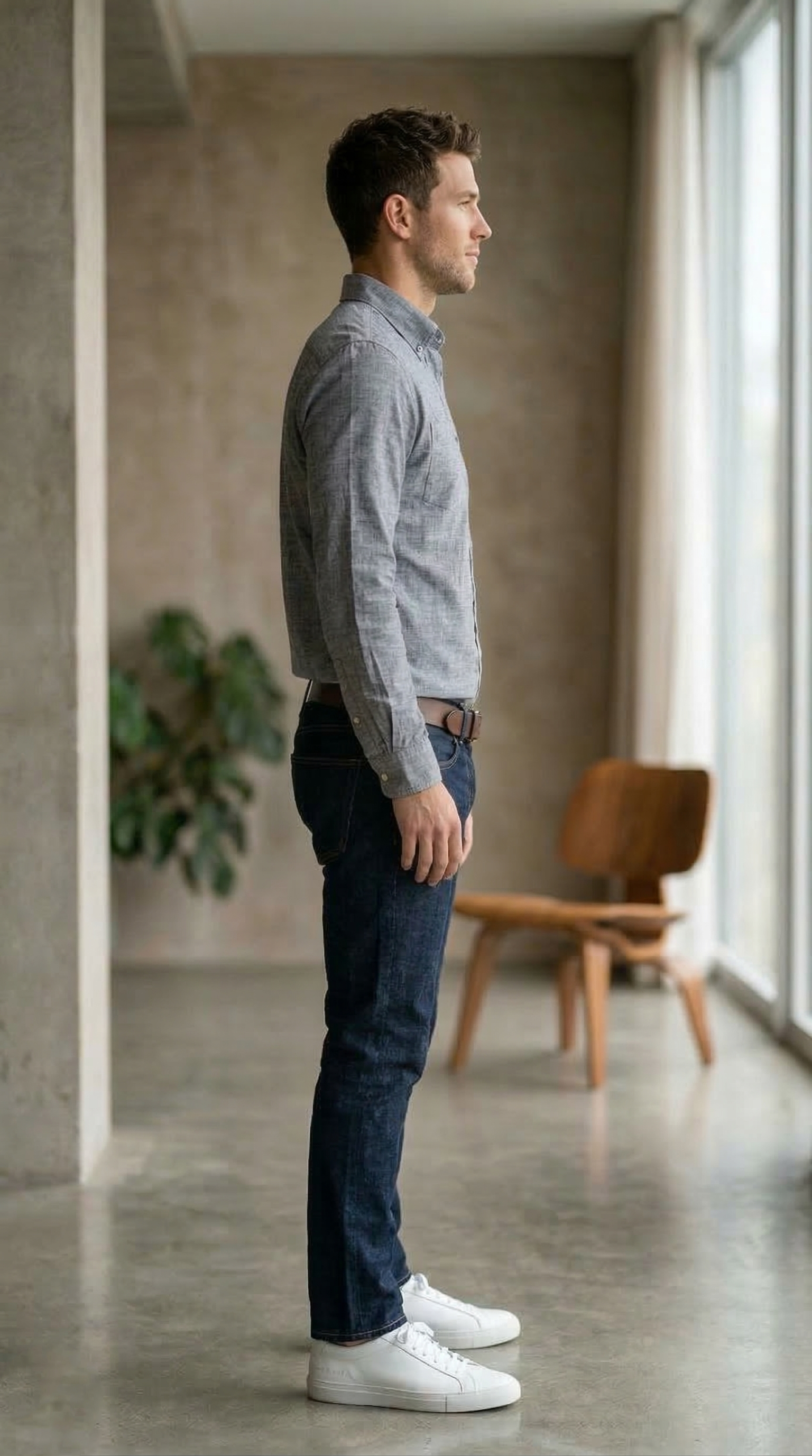 Men’s Grey Casual Shirt – Premium Cotton Regular Fit Stylish Everyday Shirt | Smart Casual Button-Down for Men