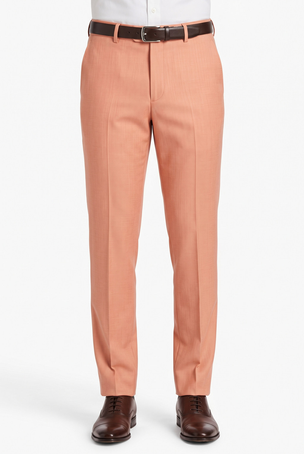 Men's Premium Peach Tailored Fit Formal Trousers
