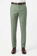 Men's Premium Light Green Tailored Fit Formal Trousers