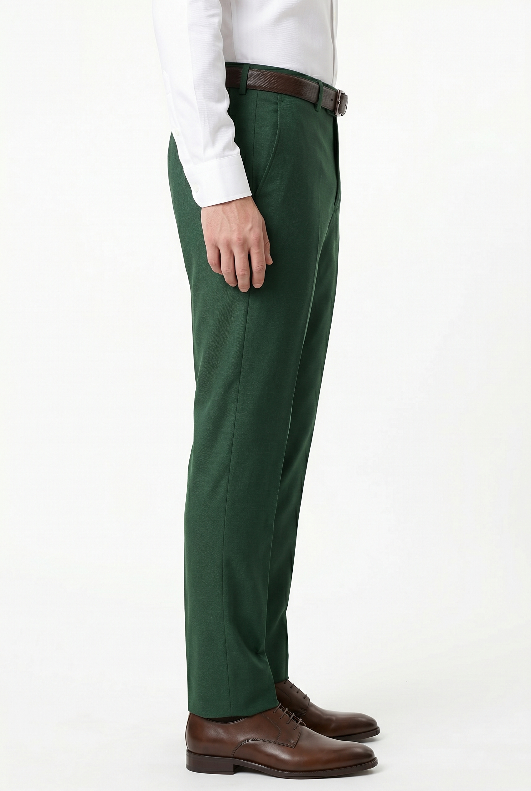 Men's Premium Dark Green Tailored Fit Formal Trousers