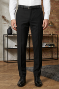 Men's Premium Black Tailored Fit Formal Trousers