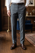 Men's Premium Grey Tailored Fit Formal Trousers