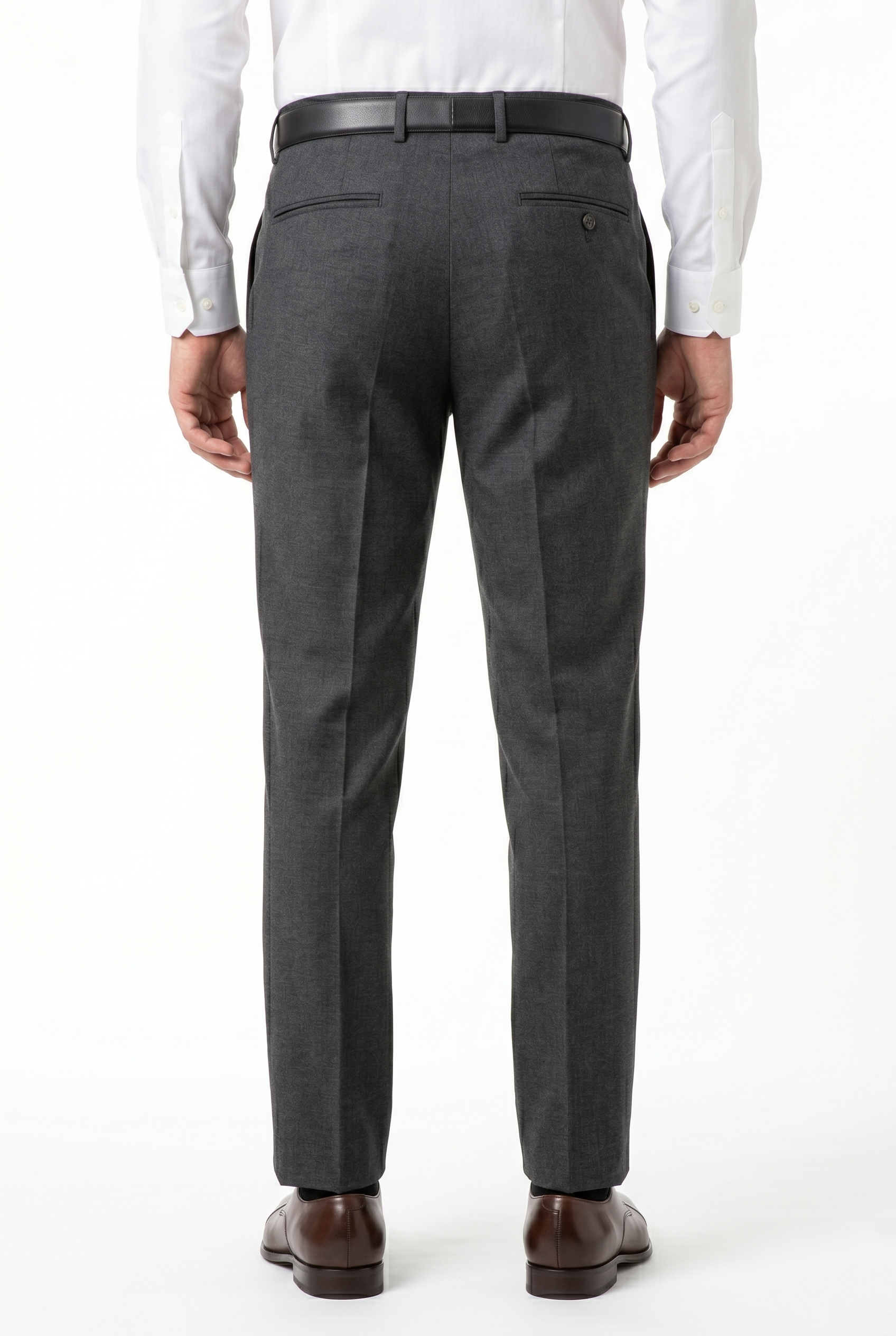 Men's Premium Dark Grey Tailored Fit Formal Trousers