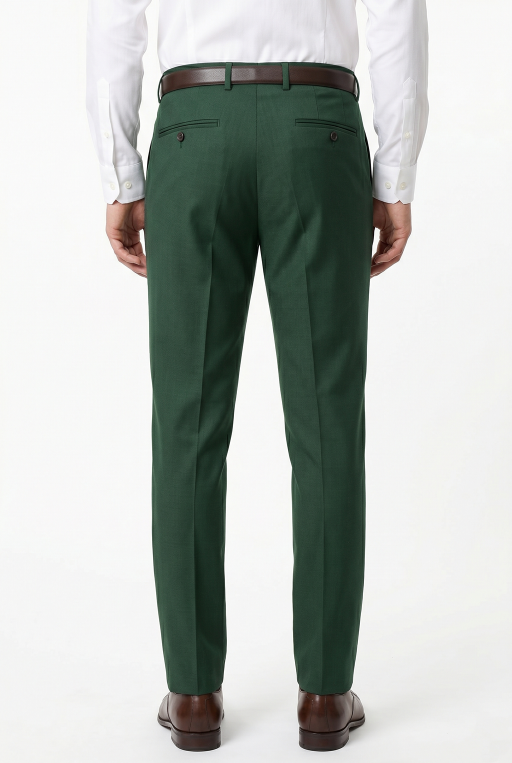 Men's Premium Dark Green Tailored Fit Formal Trousers
