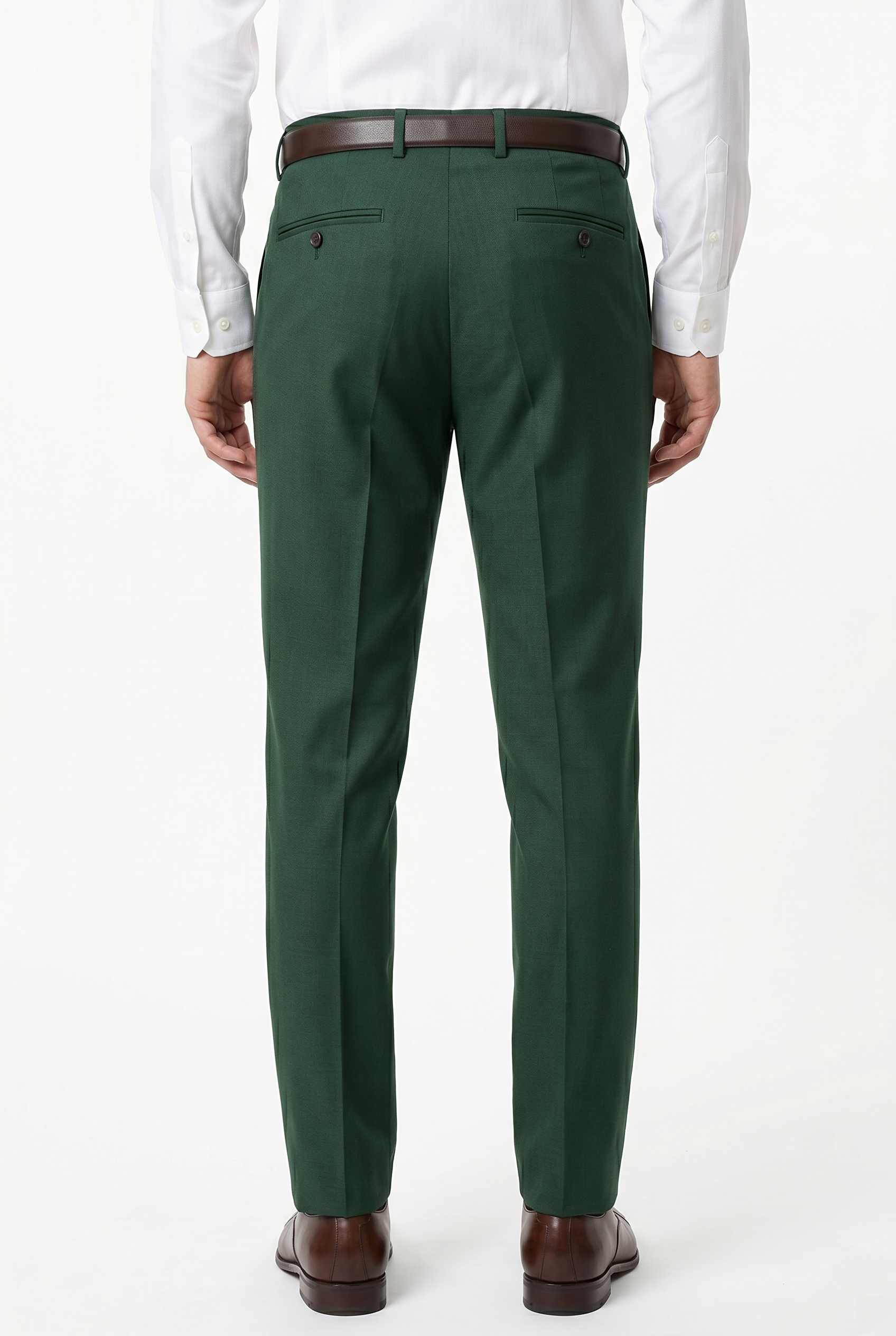 Men's Premium Dark Green Tailored Fit Formal Trousers