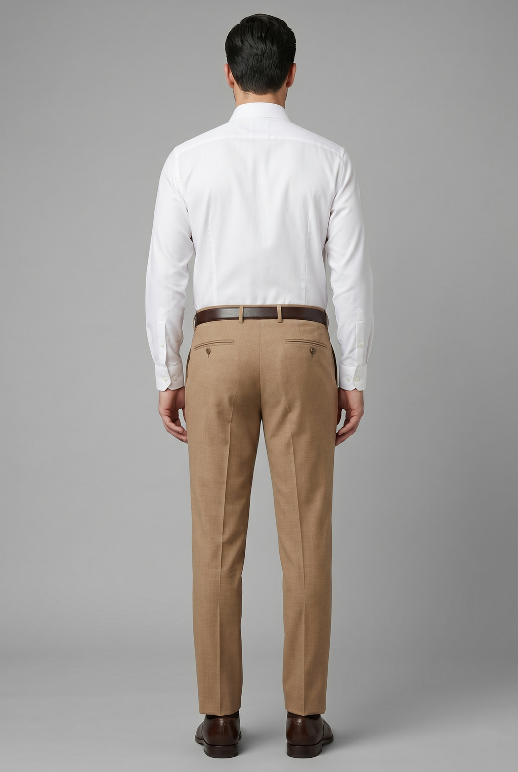 Men's Premium Light Brown Tailored Fit Formal Trousers