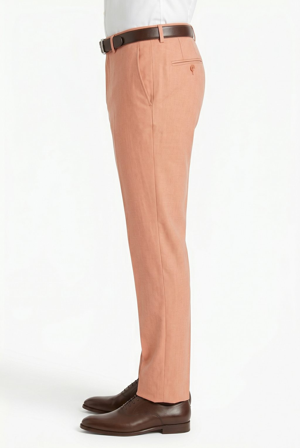 Men's Premium Peach Tailored Fit Formal Trousers