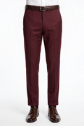 Men's Premium Burgundy Tailored Fit Formal Trousers