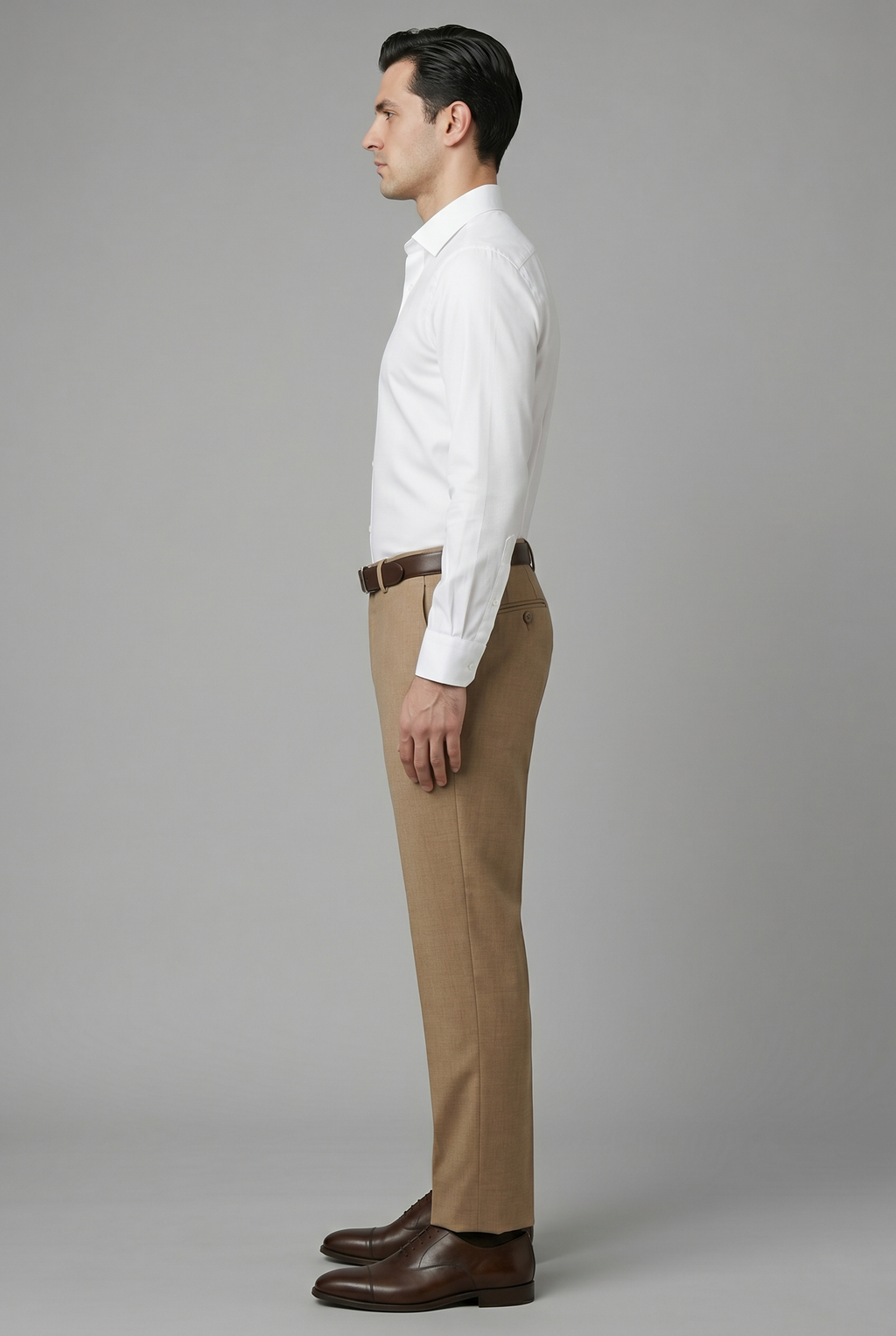 Men's Premium Light Brown Tailored Fit Formal Trousers