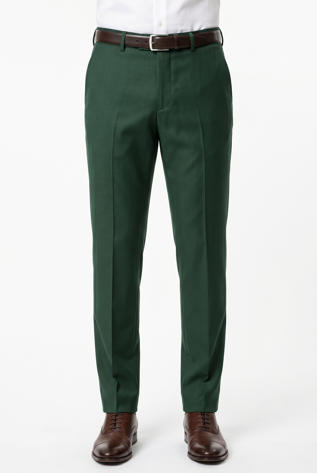 Men's Premium Dark Green Tailored Fit Formal Trousers