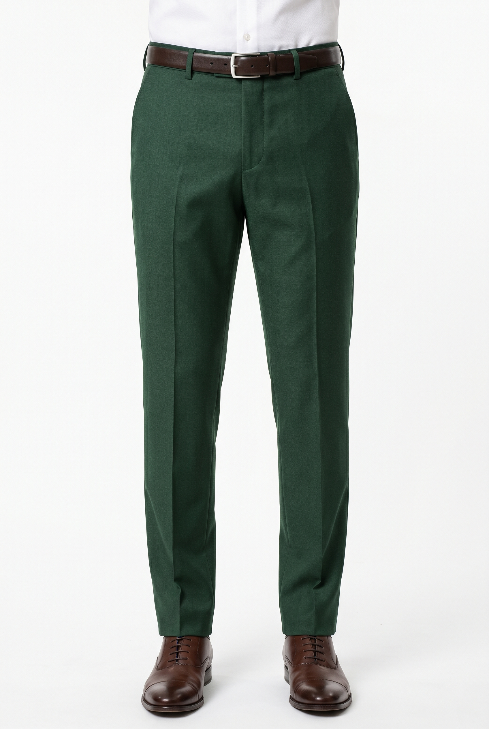 Men's Premium Dark Green Tailored Fit Formal Trousers