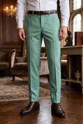 Men's Premium Minty Green Tailored Fit Formal Trousers