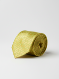 Men's Premium Silk Necktie – Elegant Olive Green and Gold Geometric Patterned Tie